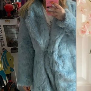 Charlotte Russe blue faux jacket